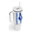Uruguay Tumbler With Handle with Gaucho Rider Illustration Blue White Swirl - Wonder Print Shop