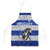 Uruguay Apron with Wild Horse Illustration Blue Gray Striped - Wonder Print Shop