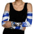 Uruguay Arm Sleeves with Wild Horse Illustration Blue Gray Striped - Wonder Print Shop