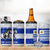 Uruguay 4 in 1 Can Cooler Tumbler with Wild Horse Illustration Blue Gray Striped - Wonder Print Shop