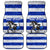 Uruguay Car Mats with Wild Horse Illustration Blue Gray Striped - Wonder Print Shop