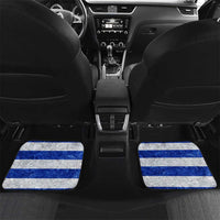 Uruguay Car Mats with Wild Horse Illustration Blue Gray Striped - Wonder Print Shop