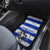 Uruguay Car Mats with Wild Horse Illustration Blue Gray Striped - Wonder Print Shop