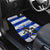Uruguay Car Mats with Wild Horse Illustration Blue Gray Striped - Wonder Print Shop