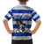 Uruguay Kid Hawaiian Shirt with Wild Horse Illustration Blue Gray Striped - Wonder Print Shop