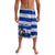 Uruguay Lavalava with Wild Horse Illustration Blue Gray Striped - Wonder Print Shop