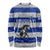 Uruguay Long Sleeve Shirt with Wild Horse Illustration Blue Gray Striped - Wonder Print Shop