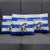 Uruguay Pillow Cover with Wild Horse Illustration Blue Gray Striped - Wonder Print Shop