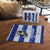 Uruguay Puzzle with Wild Horse Illustration Blue Gray Striped - Wonder Print Shop
