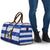 Uruguay Travel Bag with Wild Horse Illustration Blue Gray Striped - Wonder Print Shop