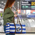 Uruguay Travel Bag with Wild Horse Illustration Blue Gray Striped - Wonder Print Shop