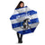 Uruguay Umbrella with Wild Horse Illustration Blue Gray Striped - Wonder Print Shop