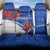 Uruguay Back Car Seat Cover with Erythrina Flower Illustration Blue White Nature - Wonder Print Shop