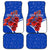 Uruguay Car Mats with Erythrina Flower Illustration Blue White Nature - Wonder Print Shop