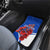 Uruguay Car Mats with Erythrina Flower Illustration Blue White Nature - Wonder Print Shop
