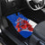 Uruguay Car Mats with Erythrina Flower Illustration Blue White Nature - Wonder Print Shop