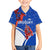 Uruguay Kid Hawaiian Shirt with Erythrina Flower Illustration Blue White Nature - Wonder Print Shop