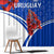Uruguay Window Curtain with Erythrina Flower Illustration Blue White Nature - Wonder Print Shop