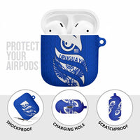 Uruguay AirPods Case with Owl Illustration Blue White Abstract Motion Design - Wonder Print Shop