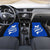Uruguay Car Mats with Owl Illustration Blue White Abstract Motion Design - Wonder Print Shop