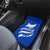 Uruguay Car Mats with Owl Illustration Blue White Abstract Motion Design - Wonder Print Shop