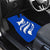 Uruguay Car Mats with Owl Illustration Blue White Abstract Motion Design - Wonder Print Shop