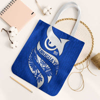 Uruguay Tote Bag with Owl Illustration Blue White Abstract Motion Design - Wonder Print Shop