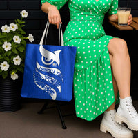 Uruguay Tote Bag with Owl Illustration Blue White Abstract Motion Design - Wonder Print Shop