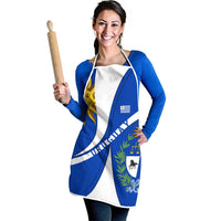 Uruguay Apron with National Emblem and Sun Symbol Blue White Wave - Wonder Print Shop