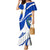 Uruguay Family Matching Mermaid Dress and Hawaiian Shirt with National Emblem and Sun Symbol Blue White Wave - Wonder Print Shop