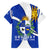 Uruguay Family Matching Summer Maxi Dress and Hawaiian Shirt with National Emblem and Sun Symbol Blue White Wave - Wonder Print Shop