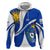 Uruguay Hoodie with National Emblem and Sun Symbol Blue White Wave - Wonder Print Shop