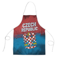 Czech Republic Apron with Blue Red Gradient Design and National Coat of Arms - Wonder Print Shop