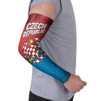 Czech Republic Arm Sleeves with Blue Red Gradient Design and National Coat of Arms - Wonder Print Shop