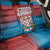 Czech Republic Back Car Seat Cover with Blue Red Gradient Design and National Coat of Arms - Wonder Print Shop
