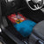 Czech Republic Car Mats with Blue Red Gradient Design and National Coat of Arms - Wonder Print Shop