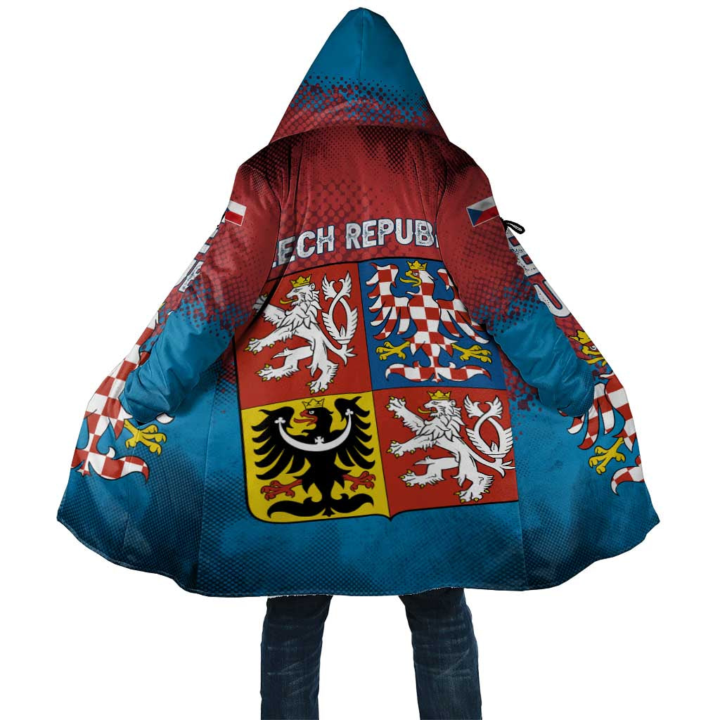 Czech Republic Cloak with Blue Red Gradient Design and National Coat of Arms - Wonder Print Shop