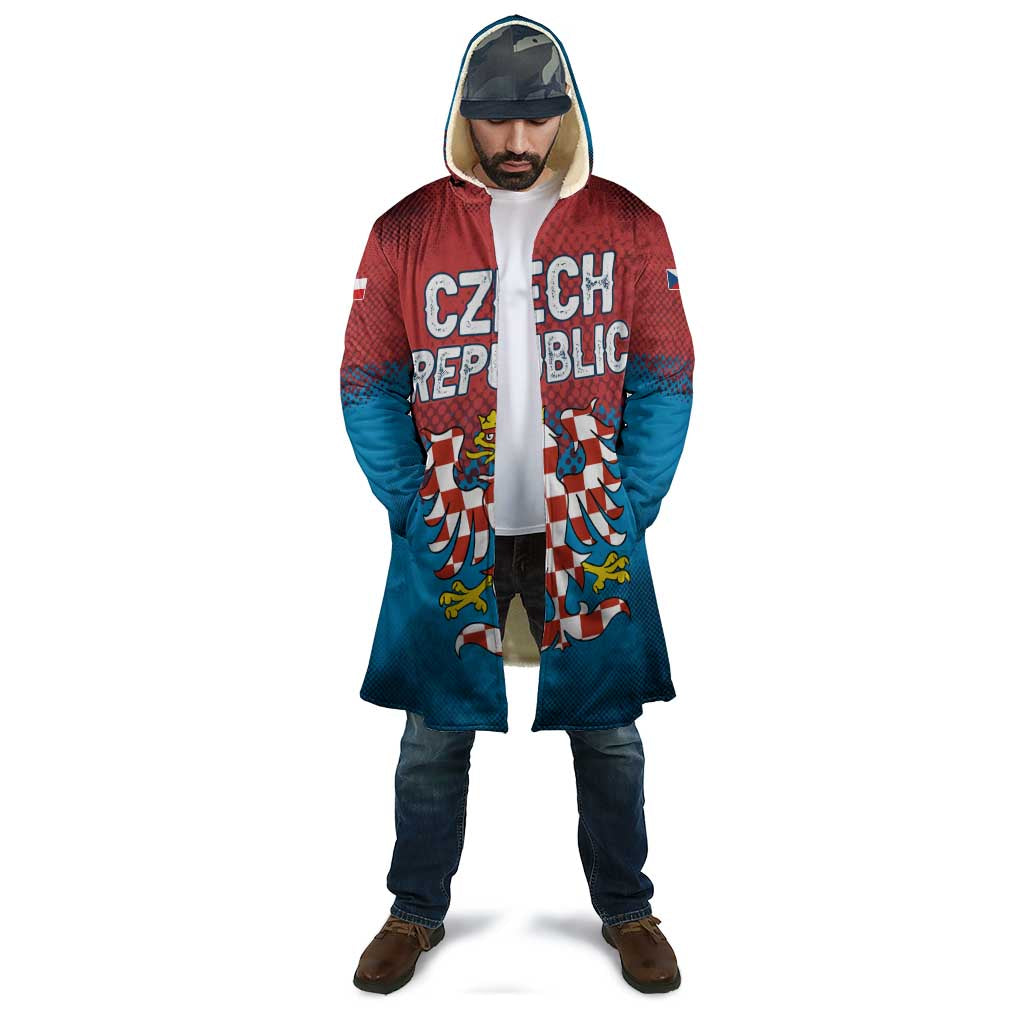 Czech Republic Cloak with Blue Red Gradient Design and National Coat of Arms - Wonder Print Shop