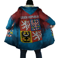 Czech Republic Cloak with Blue Red Gradient Design and National Coat of Arms - Wonder Print Shop