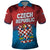 Czech Republic Polo Shirt with Blue Red Gradient Design and National Coat of Arms - Wonder Print Shop