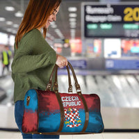 Czech Republic Travel Bag with Blue Red Gradient Design and National Coat of Arms - Wonder Print Shop
