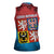 Czech Republic Women Sleeveless Polo Shirt with Blue Red Gradient Design and National Coat of Arms - Wonder Print Shop