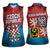 Czech Republic Women Sleeveless Polo Shirt with Blue Red Gradient Design and National Coat of Arms - Wonder Print Shop