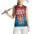 Czech Republic Women Sleeveless Polo Shirt with Blue Red Gradient Design and National Coat of Arms - Wonder Print Shop