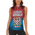 Czech Republic Women Sleeveless Polo Shirt with Blue Red Gradient Design and National Coat of Arms - Wonder Print Shop