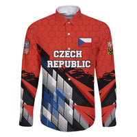 Czech Republic Family Matching Puletasi and Hawaiian Shirt with Red Black Blue Brushstroke Design and National Lion - Wonder Print Shop