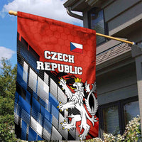 Czech Republic Garden Flag with Red Black Blue Brushstroke Design and National Lion - Wonder Print Shop