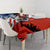 Czech Republic Tablecloth with Red Black Blue Brushstroke Design and National Lion - Wonder Print Shop