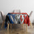 Czech Republic Tablecloth with Red Black Blue Brushstroke Design and National Lion - Wonder Print Shop