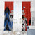 Czech Republic Window Curtain with Red Black Blue Brushstroke Design and National Lion - Wonder Print Shop